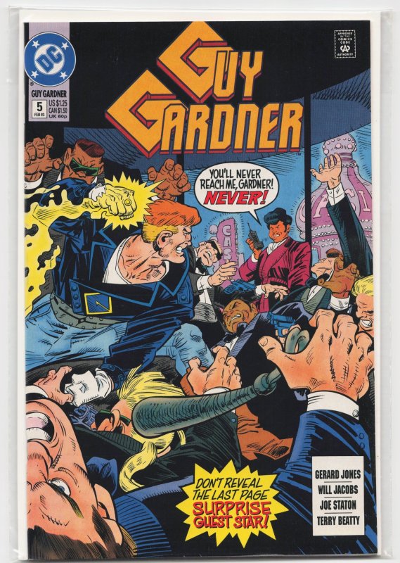 Guy Gardner #5 (DC Comics, 1993), raw, ungraded comic book — front cover