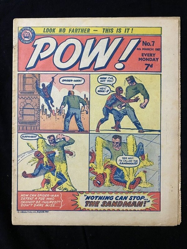 Pow! #7, raw comic book in VG- condition — front cover