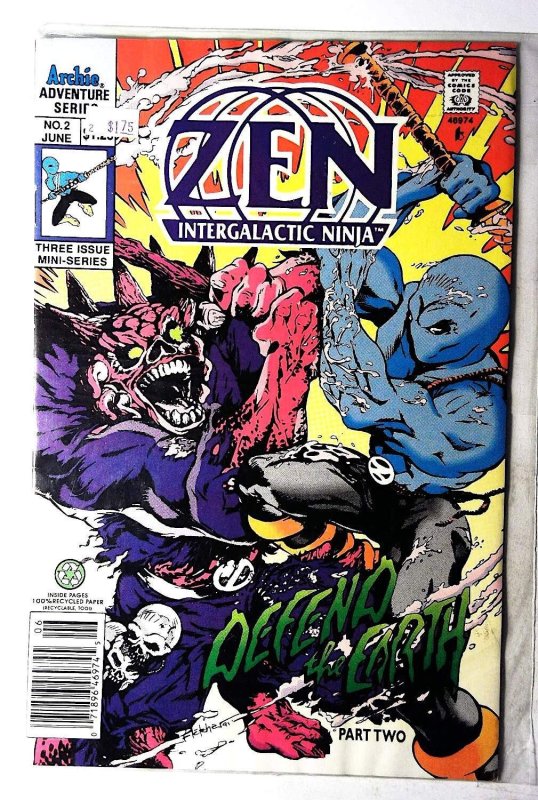 Zen Intergalactic Ninja #2 (Archie Comics, 1992), raw, ungraded comic book — front cover