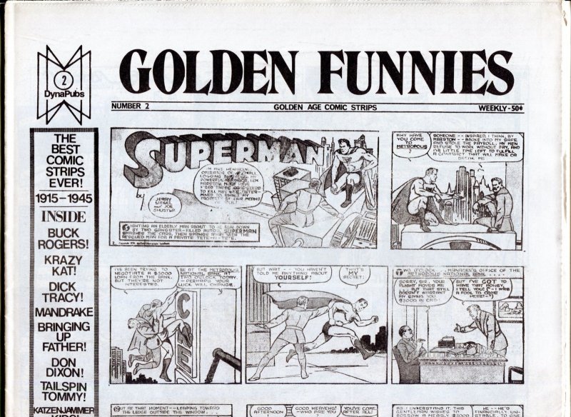 Golden Funnies #2 (1973), raw comic book in NM condition — front cover