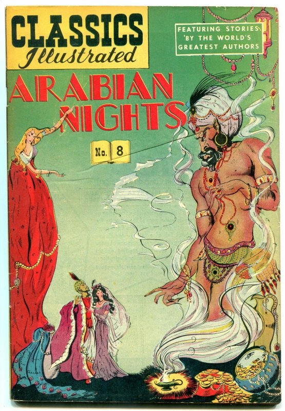 Classics Illustrated #8, raw comic book in VF- condition — front cover