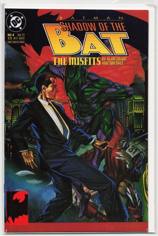 Batman: Shadow of the Bat #8 (DC Comics, 1993), raw, ungraded comic book — front cover