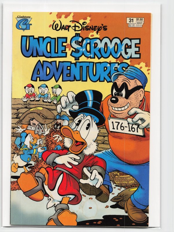 Walt Disney's Uncle Scrooge Adventures #31 (Gladstone, 1995), raw, ungraded comic book — front cover