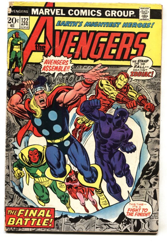 Avengers #122 - 1974 - Marvel - G/VG - Comic Book (Marvel Comics, 1974), raw comic book in VG condition — front cover
