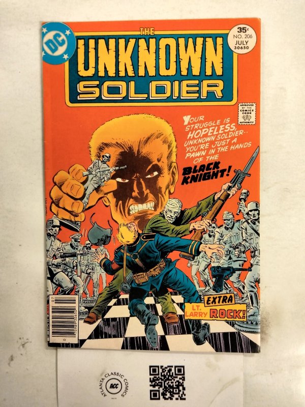 Unknown Soldier #206 (DC Comics), raw comic book in VF condition — front cover