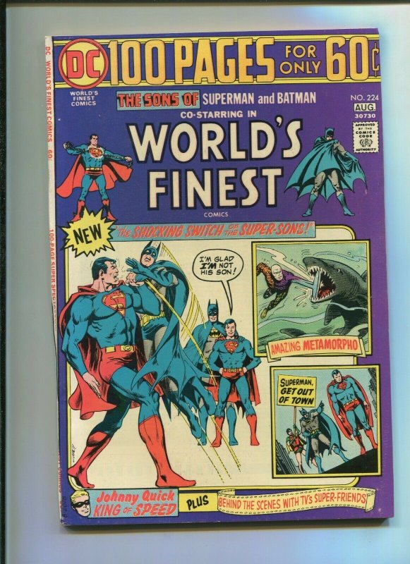 Worlds Finest Comics Vol. 34 #224 (1974), raw comic book in 6.0 condition — front cover