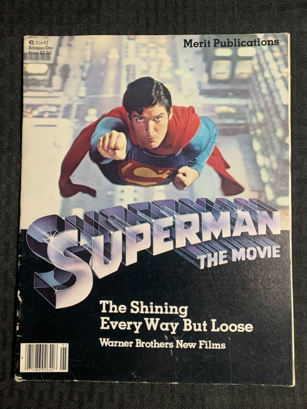 1978 Superman THE Movie Warner Brothers New Films VG+ 4.5 the Shining (1978), raw comic book in VG+ 4.5 condition — front cover