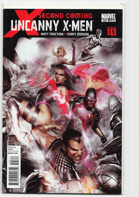 The Uncanny X-Men #525 (Marvel Comics, 2010), raw, ungraded comic book — front cover