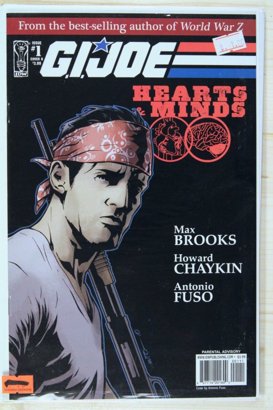G.I. Joe: Hearts & Minds #1 (IDW Publishing, 2010), raw comic book in NM 9.4 condition — front cover