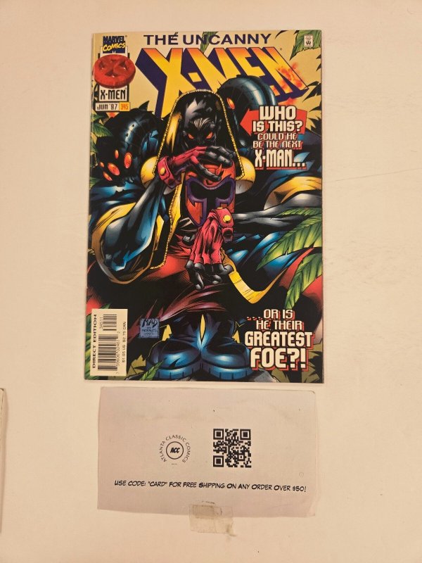 Uncanny X-Men #345 (Marvel Comics, 1997), raw comic book in NM condition — front cover
