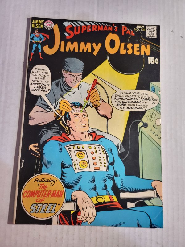 Superman's Pal, Jimmy Olsen #130 (DC Comics, 1970), raw, ungraded comic book — front cover