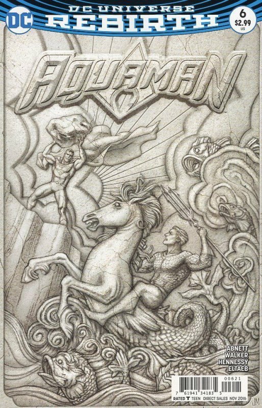 Aquaman #6 (DC Comics, 2016), raw, ungraded comic book — front cover