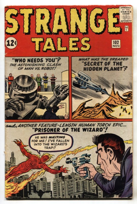 Strange Tales #102 (Marvel Comics, 1962), raw, ungraded comic book — front cover