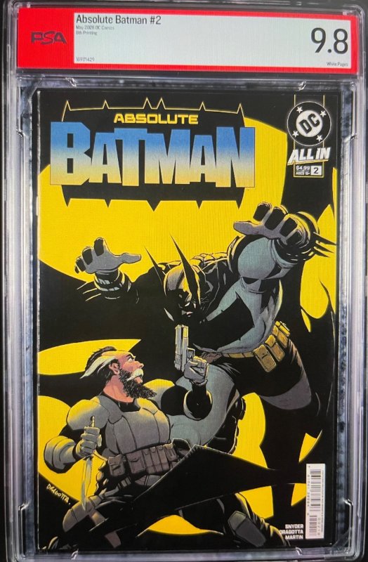 Absolute Batman #2 (DC Comics, 2026), comic book — front cover in its holder