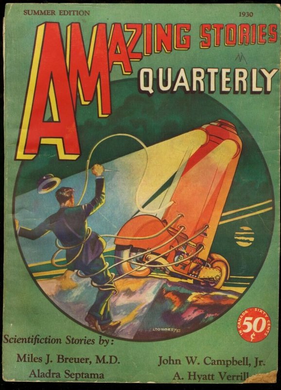 Amazing Stories Quarterly 1930 Sum-Robot Cover G/vg (Experimenter Publishing, 1930), raw comic book in VG condition — front cover