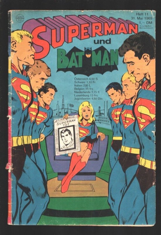 Superman und Batman #11 (1969), raw, ungraded comic book — front cover