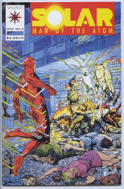 Solar MAN OF THE Atom #9 - 9.2, WP - Smith - High Grade! (Valiant Comics), raw comic book in 9.2 condition — front cover