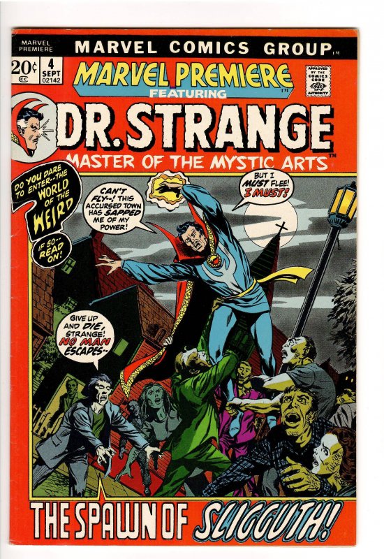 Marvel Premiere #4 (Marvel Comics, 1972), raw comic book in VF condition — front cover