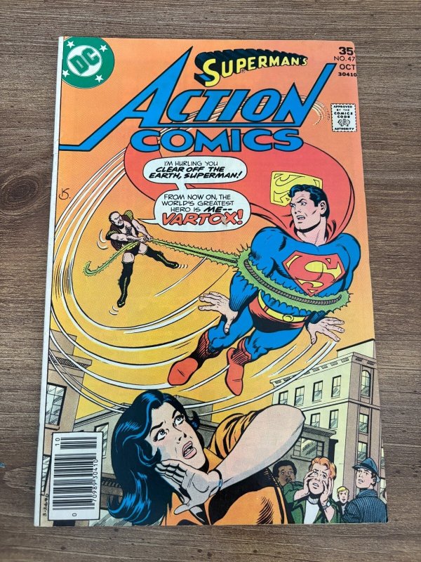 Action Comics #476 (DC Comics, 1977), raw comic book in NM condition — front cover