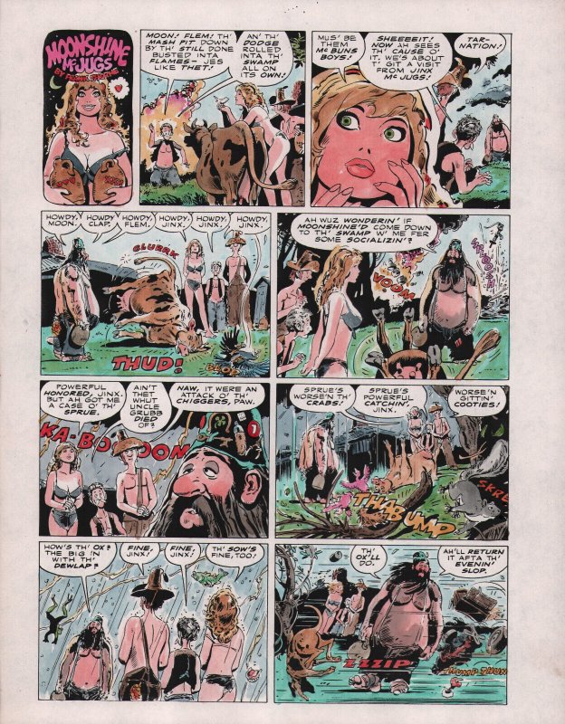 Moonshine McJugs Strip Painted Art by Frank Thorne - the Sprue, raw, ungraded comic book — front cover