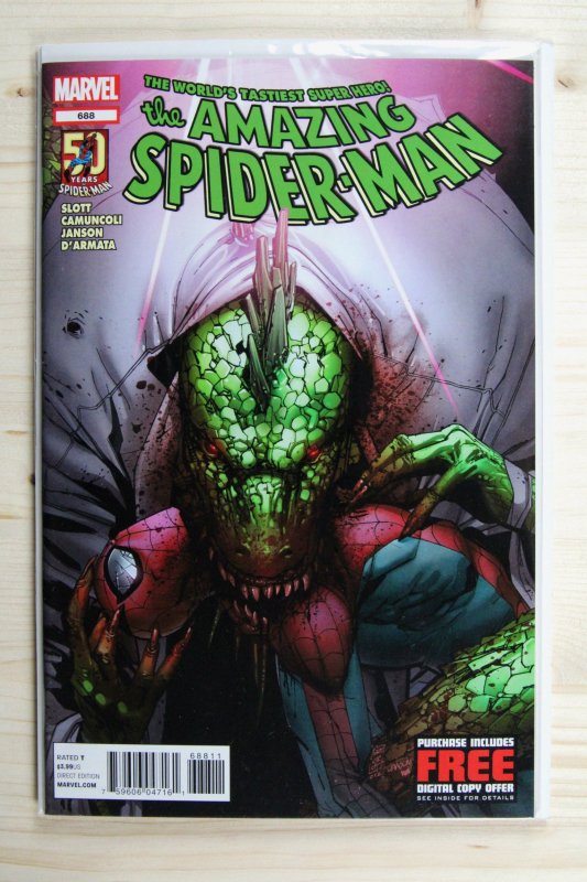 The Amazing Spider-Man #688 (Marvel Comics, 2012), raw comic book in NM 9.4 condition — front cover