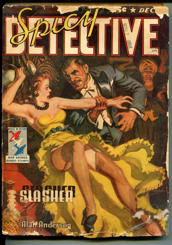 Spicy Detective 12/1942-Bellem Pulp Story-Hot Babe Cover-Sally THE SLEUTH-good, raw, ungraded comic book — front cover
