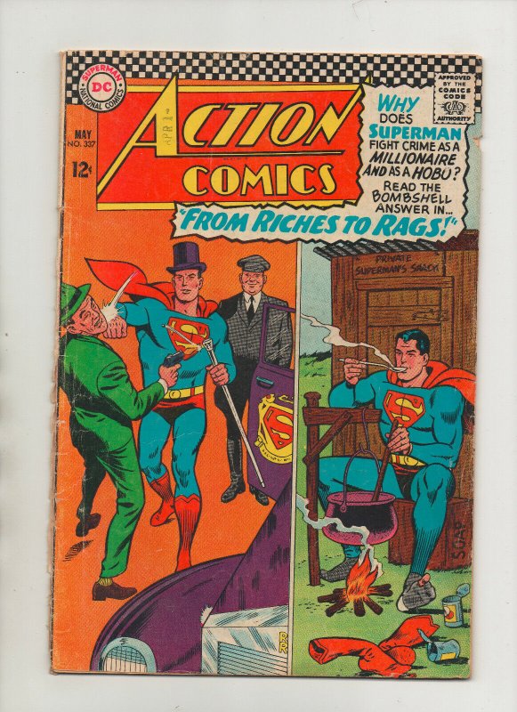 Action Comics #337 (DC Comics, 1966), raw comic book in 3.0 condition — front cover