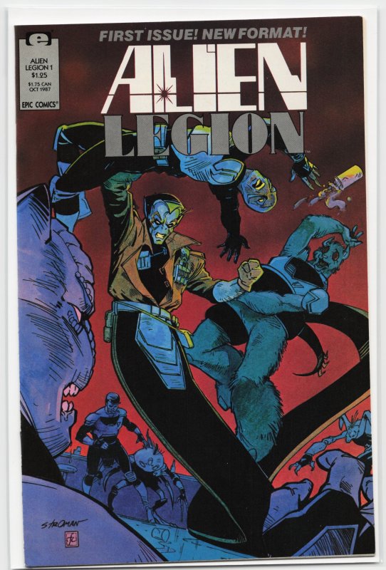Alien Legion #1 (Marvel Comics, 1987), raw, ungraded comic book — front cover