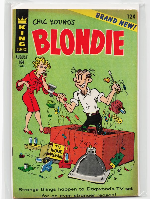 Blondie Comics #164, raw, ungraded comic book — front cover
