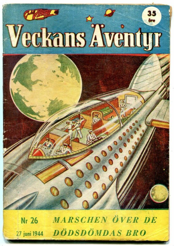 Veckans Aventyr #26 (1944), raw comic book in VG condition — front cover
