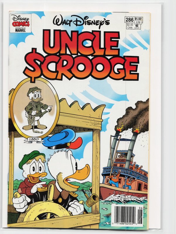 Uncle Scrooge #286 (Disney Comics, 1994), raw, ungraded comic book — front cover