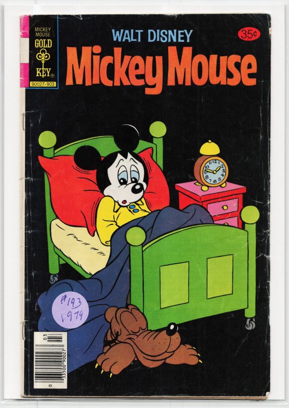 Mickey Mouse #193 (Gold Key, 1979), raw, ungraded comic book — front cover