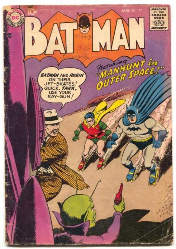Batman #117 (DC Comics, 1958), raw comic book in VG condition — front cover
