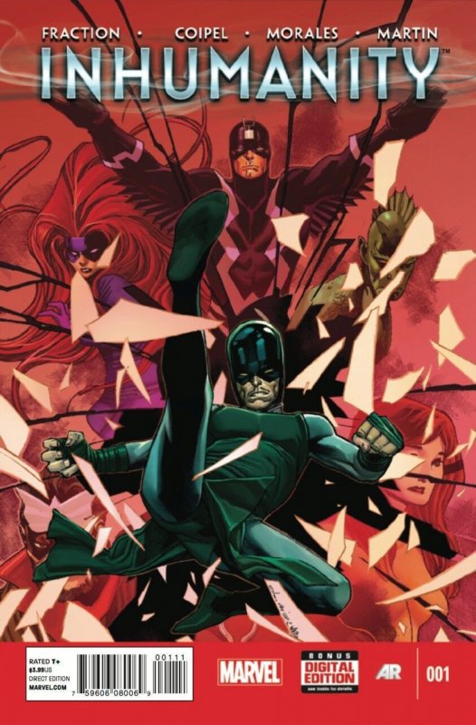 Inhumanity #1 (2013), raw comic book in VF/NM condition — front cover