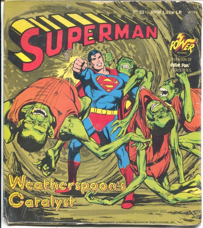 Superman 33 1/3 Record -7"-Neal Adams #2299 (1975), raw comic book in FN condition — front cover