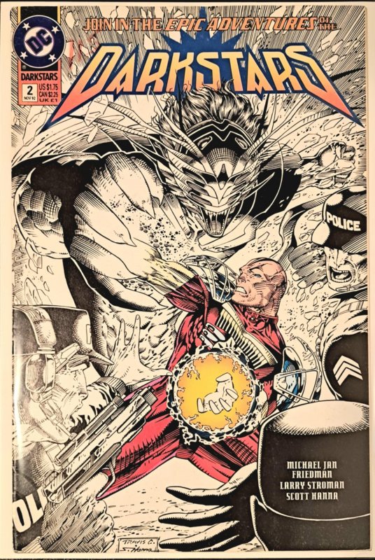 Darkstars #2 (DC Comics, 1992), raw, ungraded comic book — front cover