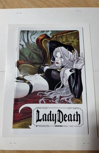 Lady Death Origins Annual #1, raw comic book in NM condition — front cover