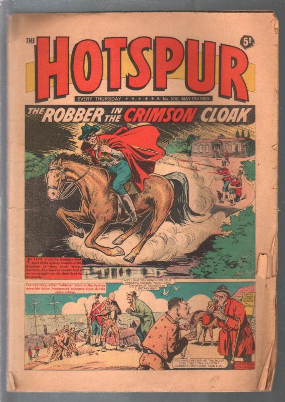 Hotspur #500 (DC Comics), raw comic book in VG condition — front cover