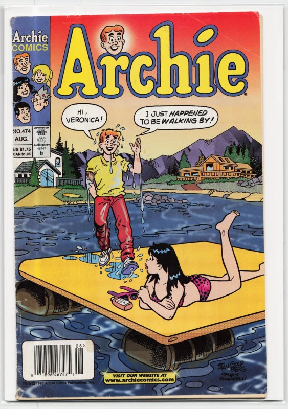 Archie #474 (Archie Comics, 1998), raw, ungraded comic book — front cover
