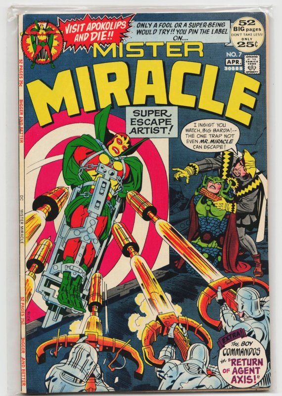 Mister Miracle #7 (DC Comics, 1972), raw, ungraded comic book — front cover