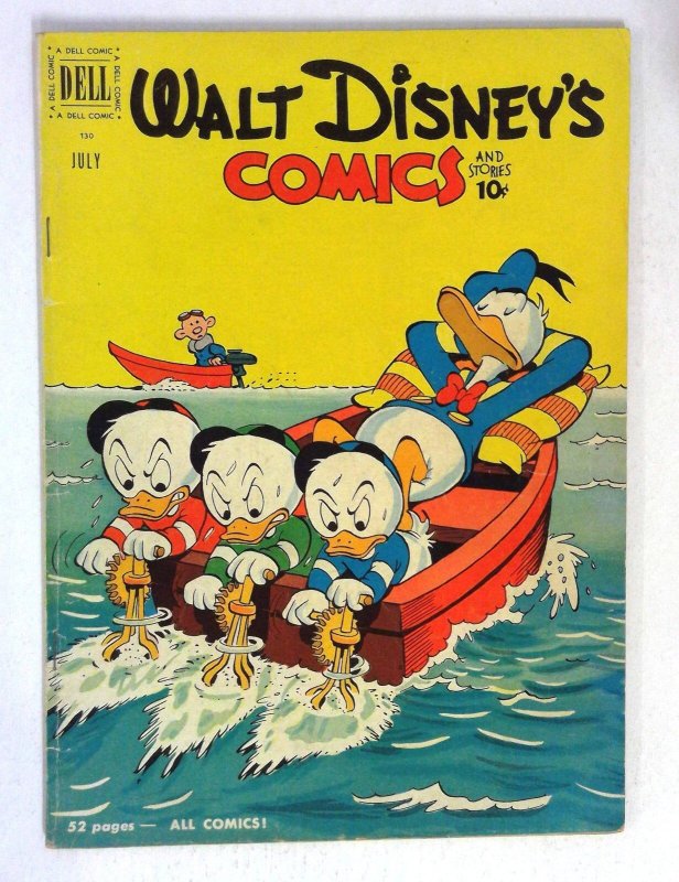Walt Disney's Comics and Stories #130 (1951), raw comic book in VG condition — front cover