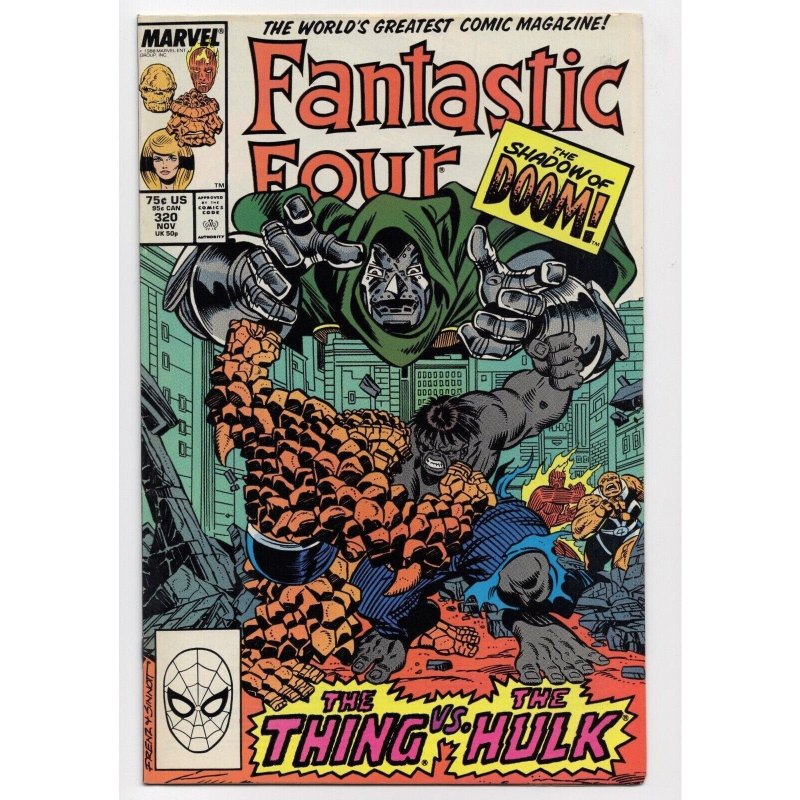Fantastic Four #320 (Marvel Comics, 1988), raw comic book in VF+ 8.5 condition — front cover