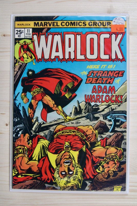 Warlock #11 (Marvel Comics, 1976), raw comic book in VF/NM 9.0 condition — front cover