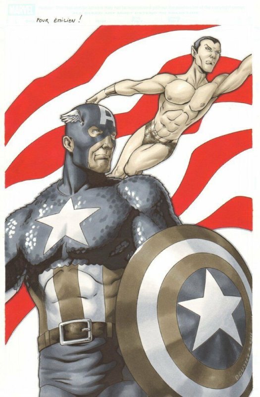 Captain America & Sub-Mariner Color Commission - 2011 art by Remi Dousset (2011), raw, ungraded comic book — front cover