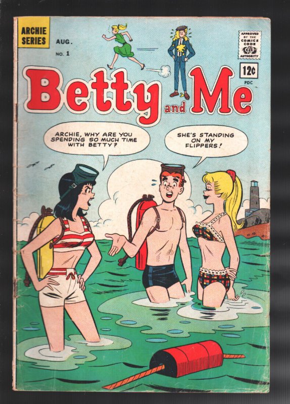 Betty and Me #1 (Archie Comics, 1965), raw, ungraded comic book — front cover