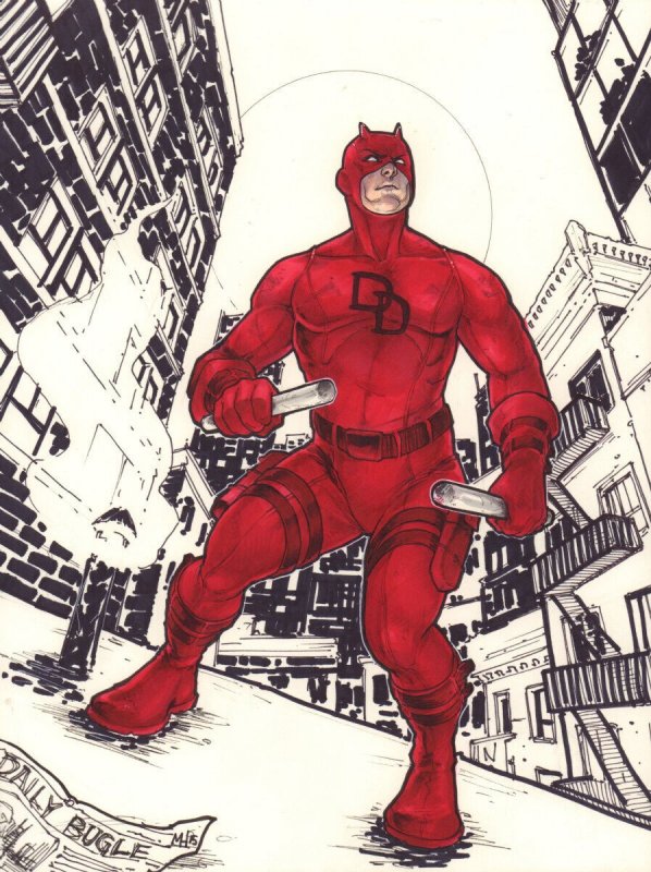 Daredevil Color Art - 2015 Signed art by Meghan Hetrick (2015), raw, ungraded comic book — front cover