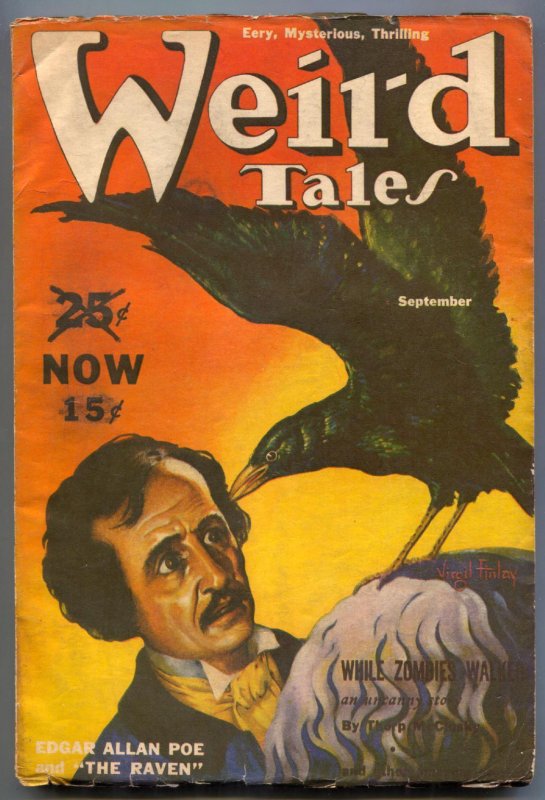 Weird Tales Pulp September 1939- Virgil Finlay-Edgar Allen Poe- VG (Popular Fiction Publishing, 1939), raw comic book in VG condition — front cover