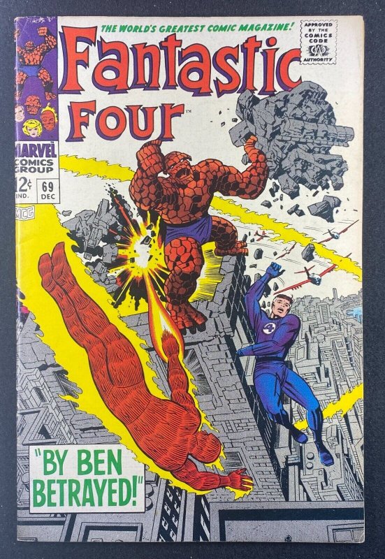Fantastic Four #69 (Marvel Comics, 1961), raw comic book in FN/VF 7.0 condition — front cover