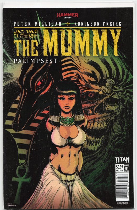 The Mummy: Palimpsest #1 (Dark Horse Comics, 2016), raw, ungraded comic book — front cover