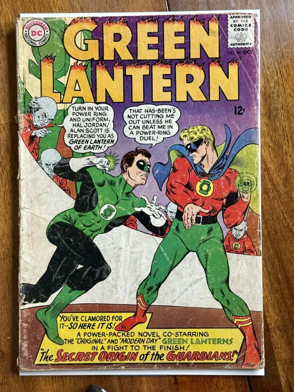 Green Lantern #40 (DC Comics, 1965), raw comic book in GD+ 2.5 condition — front cover
